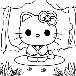 Hello Kitty Magischer Wald Ausmalbild 45934-38267