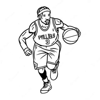 Allen Iverson Dribbling Ausmalbild 45984-38305