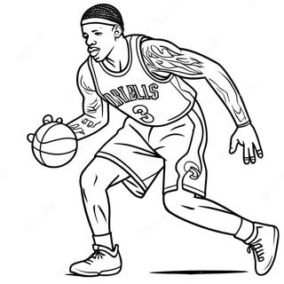 Allen Iverson Dribbling Ausmalbild 45984-38306