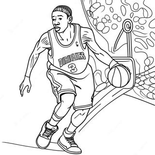 Allen Iverson Dribbling Ausmalbild 45984-38307