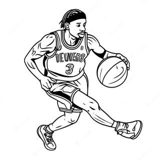 Allen Iverson Dribbling Ausmalbild 45984-38308