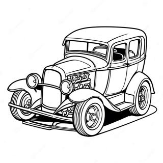 Ausmalbild Vintage Hot Rod 4602-3701