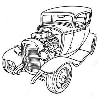 Ausmalbild Vintage Hot Rod 4602-3702