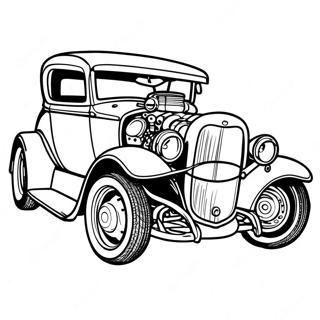 Ausmalbild Vintage Hot Rod 4602-3703