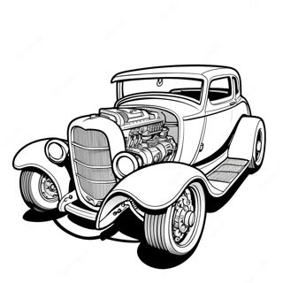 Ausmalbild Vintage Hot Rod 4602-3704