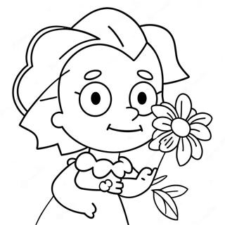 Maggie Simpson Mit Einer Blume Ausmalbild 46084-38390