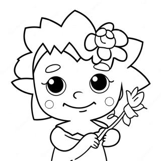 Maggie Simpson Mit Einer Blume Ausmalbild 46084-38391