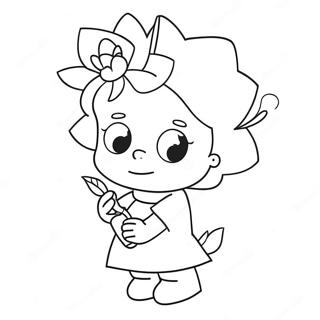 Maggie Simpson Mit Einer Blume Ausmalbild 46084-38392