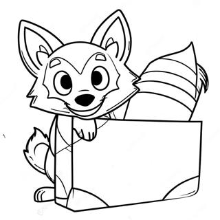 Ausmalbild Von Lankybox Foxy 46093-38399