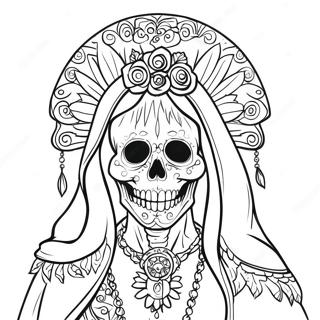 Santa Muerte Ausmalbild 46173-38455