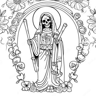 Santa Muerte Ausmalbild 46173-38456