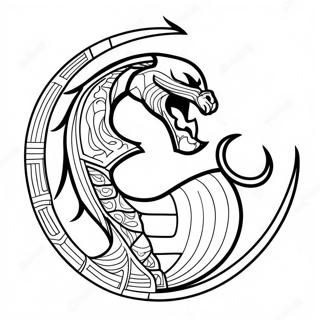 Ausmalbild Mortal Kombat Logo 4621-3713