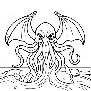 Cthulhu Der Aus Dem Ozean Auftaucht Ausmalbild 46304-38565