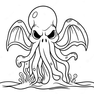 Cthulhu Der Aus Dem Ozean Auftaucht Ausmalbild 46304-38568