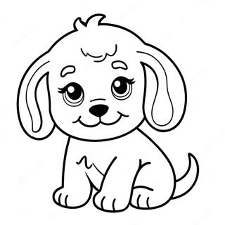 Niedlicher Cavapoo Welpe Ausmalbild 46444-38670