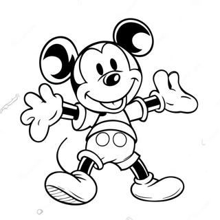 Mickey Mouse Tanzt In Bunten Shorts Ausmalbild 46584-38798