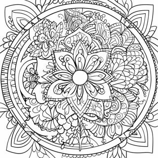 Einfaches Islamisches Kunst Mandala Ausmalbild 46613-38812