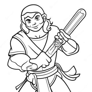 Raphael Mit Nunchaku Ausmalbild 46954-39077