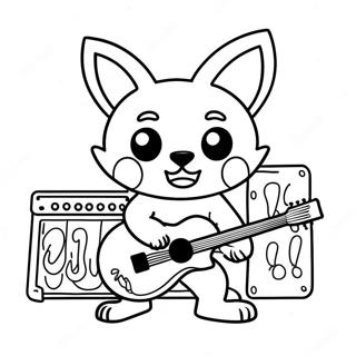 Aggretsuko In Einer Rockband Ausmalbild 47094-39192