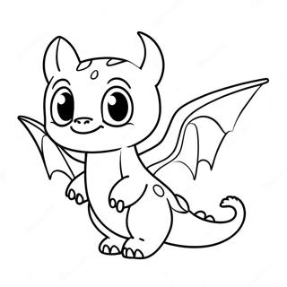 Niedliches Baby Toothless Fliegendes Ausmalbild 47364-39405