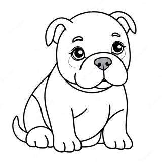 Niedlicher American Bully Welpe Ausmalbild 47605-39591