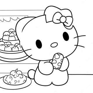 Hello Kitty Backen Von Leckereien Ausmalbild 47885-39813