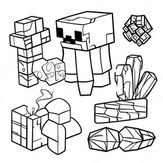 Minecraft Mathematik Ausmalbild 47954-39864