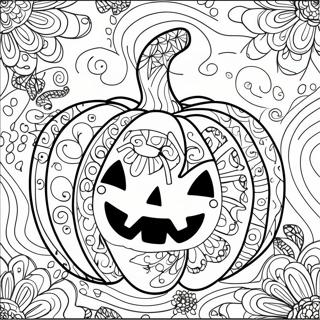 Halloween Zentangle Kurbis Ausmalbild 48114-39980