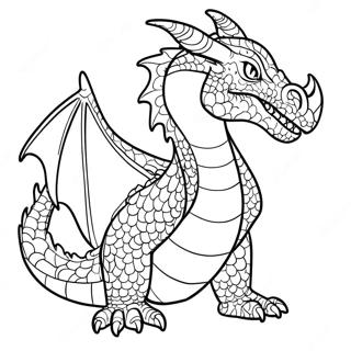 Furchterregender Feuerspeiender Drache Ausmalbild 4822-3877