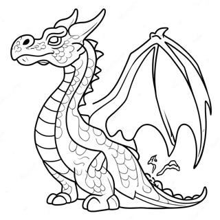 Furchterregender Feuerspeiender Drache Ausmalbild 4822-3878