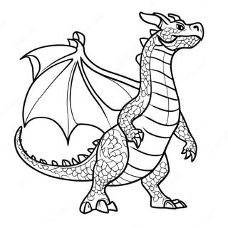 Furchterregender Feuerspeiender Drache Ausmalbild 4822-3879