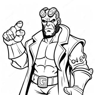 Hellboy Mit Der Rechten Hand Des Untergangs Ausmalbild 48425-40235