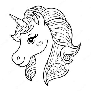 Afro Einhorn Ausmalbild 48484-40282