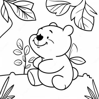 Winnie Puuh Mit Bunten Blattern Ausmalbild 48495-40300