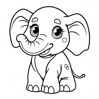 Niedliches Baby Elefant Ausmalbild 48555-40339