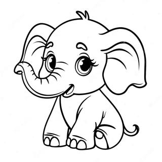 Niedliches Baby Elefant Ausmalbild 48555-40340