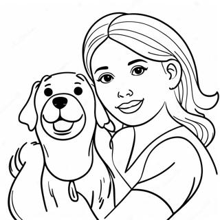 Madchen Mit Hund Ausmalbild 48624-40398