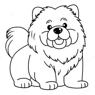 Flauschiger Chow Chow Welpe Ausmalbild 48675-40434