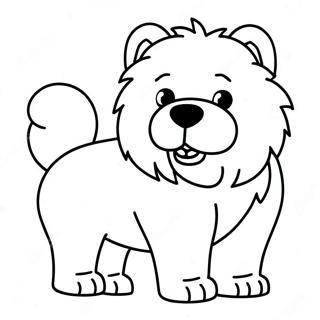 Flauschiger Chow Chow Welpe Ausmalbild 48675-40435