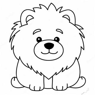 Flauschiger Chow Chow Welpe Ausmalbild 48675-40436