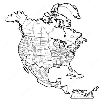 Detailliertes Ausmalbild Von Nordamerika 48805-40558