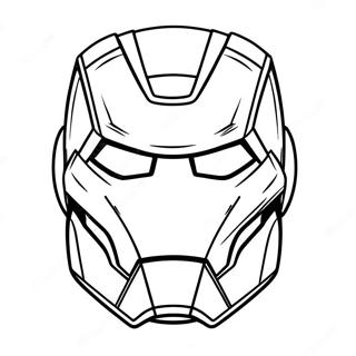 Iron Man Maske Ausmalbild 48924-40639