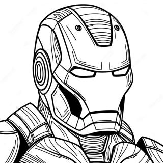 Detaillierte Iron Man Maske Ausmalbild 48925-40641