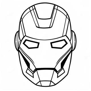 Detaillierte Iron Man Maske Ausmalbild 48925-40643