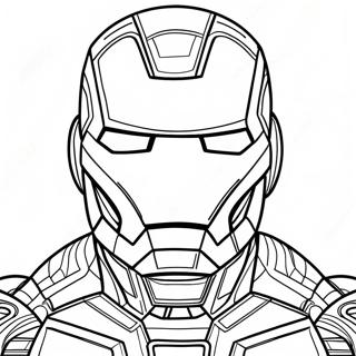 Detaillierte Iron Man Maske Ausmalbild 48925-40644