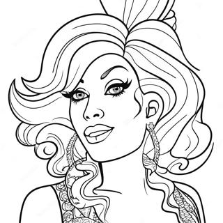 Drag Queen Ausmalbild 49054-40751