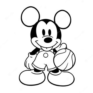 Mickey Mouse Basketball Ausmalbilder