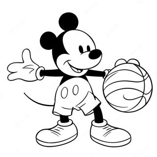 Mickey Mouse Basketball Ausmalbild 49354-40975