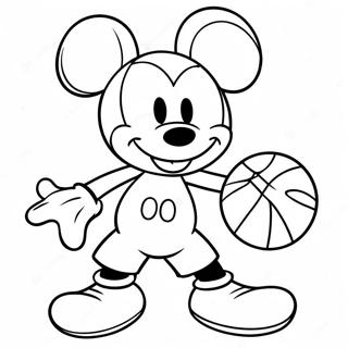 Mickey Mouse Basketball Ausmalbild 49354-40976