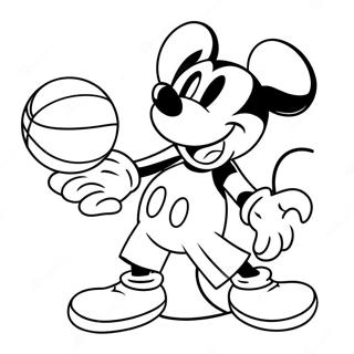 Mickey Mouse Basketball Ausmalbild 49354-41177